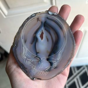 Grateful Dead Engraved Stealie Agate Slice